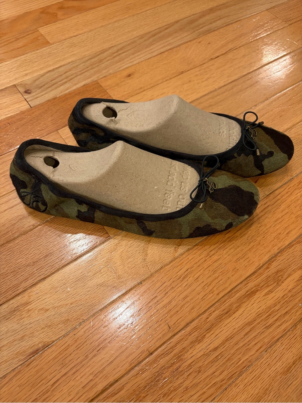 Sam Edelman Felicia Camo Ballet Flats Calf Hair Leather
